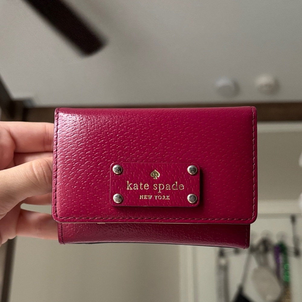 Kate Spade Dark Cherry Red Leather Wallet